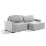 SOFÁ FELIPO (1,90M) 2 LUGARES RETRÁTIL C/ ALMOFADAS SOLTAS - LINHO CINZA - Imagem 2