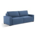SOFÁ FELIPO (1,90M) 2 LUGARES RETRÁTIL C/ ALMOFADAS SOLTAS - LINHO AZUL