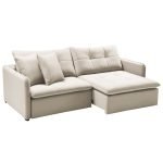 SOFÁ TRENTO (2,20M) SEM CAIXA - RETRÁTIL - VELUDO MARFIM - Imagem 2