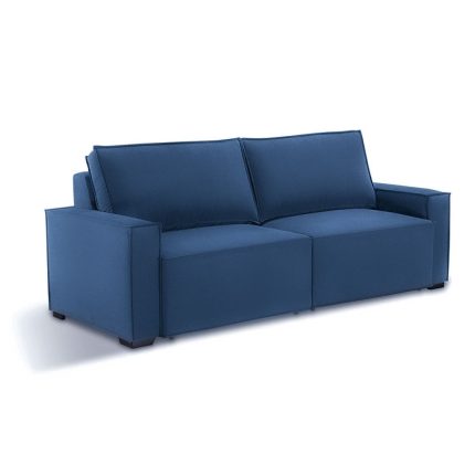 SOFÁ FELIPO (1,90M) 2 LUGARES RETRÁTIL C/ ALMOFADAS SOLTAS - VELUDO AZUL