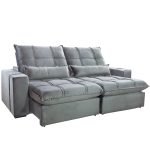 SOFÁ ARMANI (2,50M) MOLAS ENSACADAS - VELUDO GRAFITE