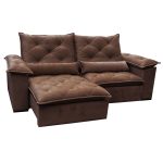 SOFÁ STYLUS (2,50M) MOLAS ENSACADAS - VELUDO MARROM