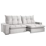 SOFÁ ARMANI (2,90M) MOLAS ENSACADAS - VELUDO CINZA - Imagem 2