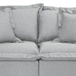 SOFÁ GIORGIO (2,30M) MOLAS ENSACADAS COM ALMOFADAS SOLTAS - LINHO CINZA - Imagem 3