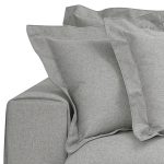 SOFÁ GIORGIO (3,50M) MOLAS ENSACADAS COM ALMOFADAS SOLTAS - LINHO CINZA - Imagem 2