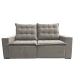 SOFÁ CANADÁ (2,00M) 3 LUGARES RETRÁTIL E RECLINÁVEL - VELUDO CAMURÇA - Imagem 3