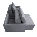 SOFÁ MING RETRÁTIL SEM CAIXA - LINHO GRAFITE - 2,00M - Imagem 3