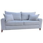 SOFÁ NICE (2,00M) 3 LUGARES LIVING COM ALMOFADAS SOLTAS EM LINHO