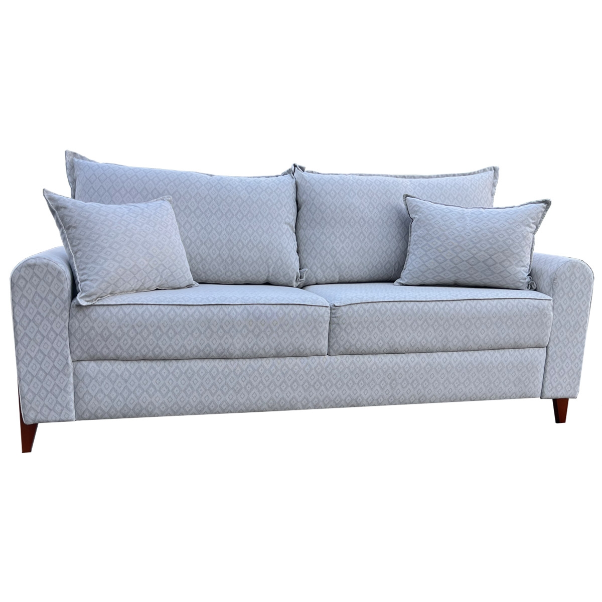 SOFÁ NICE (2,00M) 3 LUGARES LIVING COM ALMOFADAS SOLTAS EM LINHO