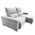 SOFÁ CALIFORNIA (2,20M) 3 LUGARES RETRÁTIL E RECLINÁVEL - VELUDO PRATA