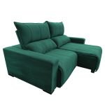 SOFÁ CALIFORNIA (2,20M) 3 LUGARES RETRÁTIL E RECLINÁVEL - VELUDO VERDE - Imagem 3
