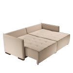 SOFÁ NEW DOMENICO (1,80M) LIVING RETRÁTIL & VERSÁTIL COM ALMOFADAS SOLTAS - LINHO BEGE