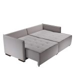 SOFÁ NEW DOMENICO (1,80M) LIVING RETRÁTIL & VERSÁTIL COM ALMOFADAS SOLTAS - LINHO CINZA - Imagem 2