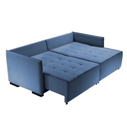 SOFÁ NEW DOMENICO (2,00M) LIVING RETRÁTIL & VERSÁTIL COM ALMOFADAS SOLTAS - LINHO AZUL