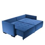 SOFÁ NEW DOMENICO (2,00M) LIVING RETRÁTIL & VERSÁTIL COM ALMOFADAS SOLTAS - VELUDO AZUL - Imagem 2