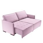 SOFÁ NEW DOMENICO (2,00M) LIVING RETRÁTIL & VERSÁTIL COM ALMOFADAS SOLTAS - LINHO ROSÊ - Imagem 3