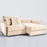 SOFÁ MILANNO (2,20) LIVING VERSÁTIL & RETRÁTIL COM ALMOFADAS SOLTAS - VELUDO BEGE - Imagem 3