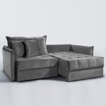 SOFÁ MILANNO (2,20) LIVING VERSÁTIL & RETRÁTIL COM ALMOFADAS SOLTAS - VELUDO GRAFITE - Imagem 3