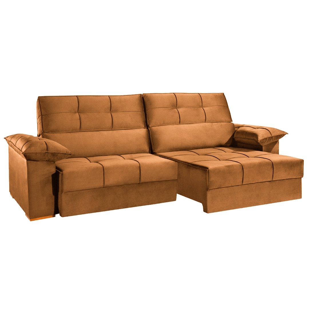 15219339809_15213224125_lisboa-terracota.jpg SOFÁ LISBOA (2,50M) RETRÁTIL E RECLINÁVEL - VELUDO TERRACOTA - Imagem 1