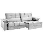 SOFÁ LISBOA (2,50M) RETRÁTIL E RECLINÁVEL - VELUDO VERDE