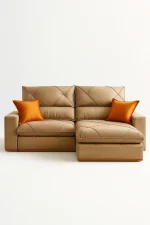 SOFÁ SANTORINI (2,50M) MOLAS ENSACADAS - VELUDO CAPUCCINO - Imagem 3