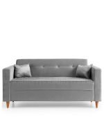 SOFÁ CAPRI (1,70M) LIVING FIXO - VELUDO CINZA - Imagem 2