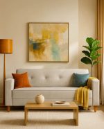 SOFÁ CAPRI (1,70M) LIVING FIXO - VELUDO BEGE