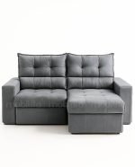 SOFÁ UNO (1,80M) 3 LUGARES RETRÁTIL E RECLINÁVEL - VELUDO GRAFITE - Imagem 2