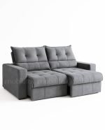 SOFÁ UNO (1,80M) 3 LUGARES RETRÁTIL E RECLINÁVEL - VELUDO GRAFITE - Imagem 3