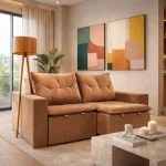 SOFÁ SAINT (1,80M) 3 LUGARES RETRÁTIL E RECLINÁVEL - VELUDO CASTOR